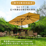 アウトドアパラソル 大型 庭院用 バルコニー ガーデン UVカット ローマ風 0001-parasol