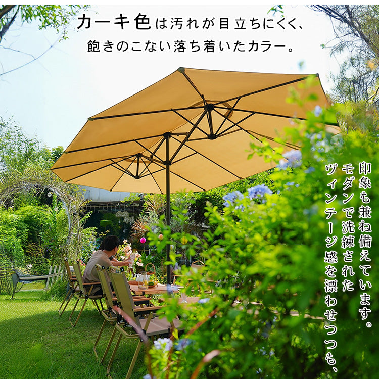 アウトドアパラソル 大型 庭院用 バルコニー ガーデン UVカット ローマ風 0001-parasol