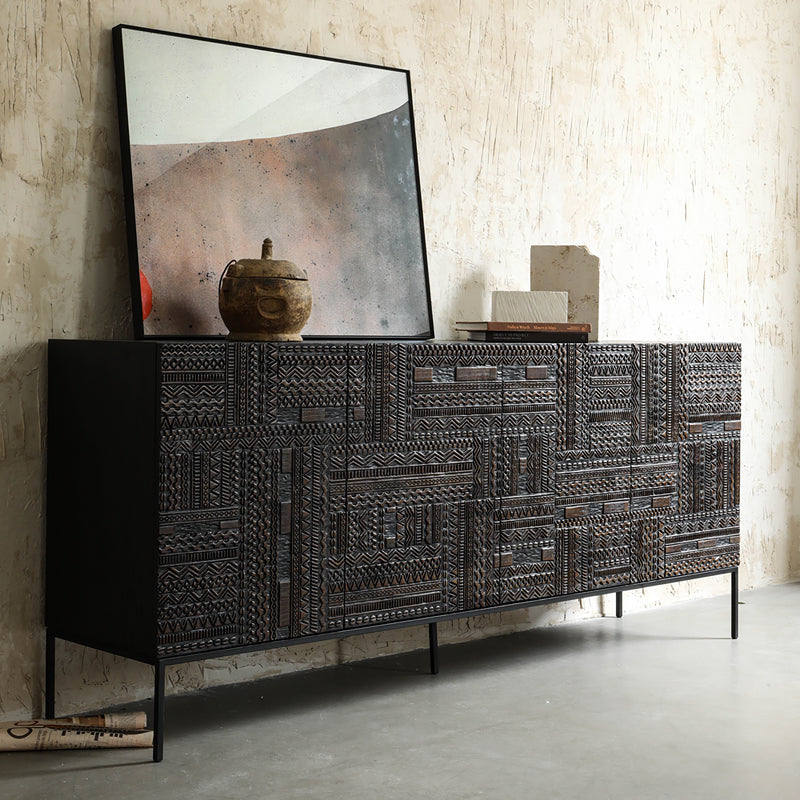 高級チーク製キャビネット - おしゃれで機能的な収納ソリューション hsxz-2190