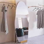 クラウドミラー 全身鏡 壁掛け 不規則デザイン 寝室用 フロアミラー mr-226