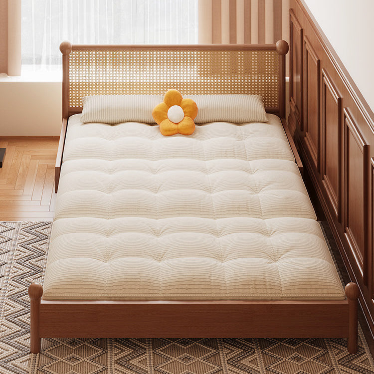 折りたたみソファベッド 実木フレーム リビング・書斎対応 ラタン編み 引き出し式 伸縮ミニソファ 綿麻ファブリック zx-1229-10