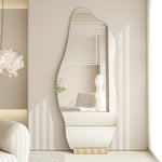 ミラー おしゃれ 無垢材 150×40cm 160×60cm 180×80cm ナチュラル ガラス北欧風 シンプル リビング 寝室 玄関用 mr-226