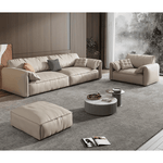 【極上の座り心地】ラグジュアリーソファー パイン材 ダウン&シリコンフィル使用 本革&合成皮革 ラテックスマット付 hxl-1262