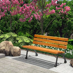 ガーデンベンチ ベンチ 木目調 アルミ ガーデンチェア アルミ製フレーム 長椅子 おしゃれ チェア ガーデン アウトドア zy-143