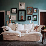 ラグジュアリーソファー パインフレーム ダウン&シリコンフィルクッション 高級綿麻ファブリック Hersa-1646