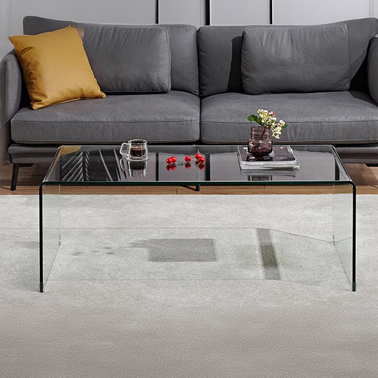 スタイリッシュ強化ガラス製ティーテーブル - モダンなデザインでおしゃれな空間を演出! bd-4561