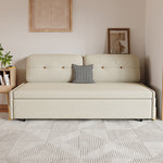 シリコンフィル使用!快適な座り心地の多層板製ソファー - 綿麻カバーのオシャレなデザイン fsx-5128