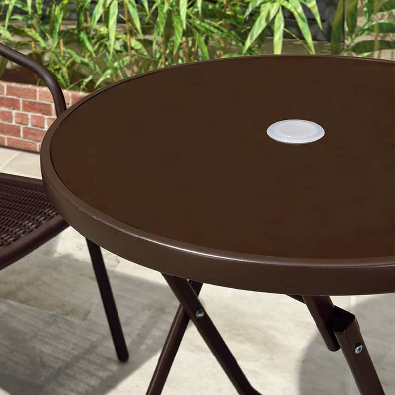 ガーデンテーブル ガーデニング バルコニー 外用テーブル ベランダ おしゃれ スタッキング コンパクト アウトドア 丸型 テラス zy-268