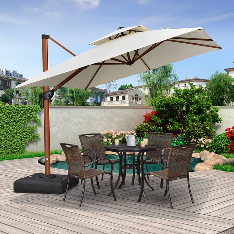 パラソル ガーデンパラソル 2層式 ベースセット スタンドタイプ 日よけ 大型 パラソル テラス アウトドア用品zy-55