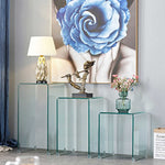 スタイリッシュな強化ガラス製ティーテーブル - モダンなリビングに最適なインテリアアイテム! bd-4565