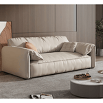 【極上の座り心地】ラグジュアリーソファー パイン材 ダウン&シリコンフィル使用 本革&合成皮革 ラテックスマット付 hxl-1262