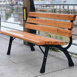 ガーデンベンチ ベンチ 木目調 アルミ ガーデンチェア アルミ製フレーム 長椅子 おしゃれ チェア ガーデン アウトドア zy-143