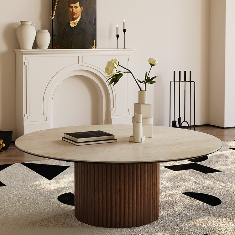 高級感漂うセラミックセンターテーブル|多層板?ガラス?アッシュ材の美しい融合 fmus-4088