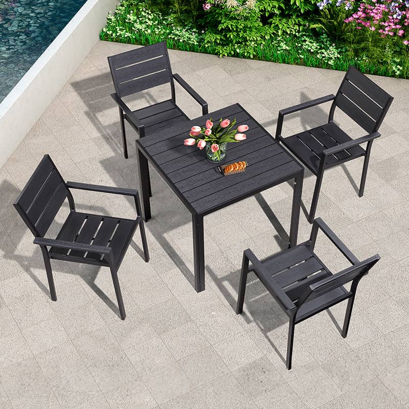 ガーデンテーブル セット 5点セット チェア おしゃれ コンパクト アウトドア バルコニー ガーデンファニチャーセット zy-034