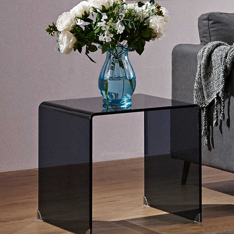 スタイリッシュな強化ガラス製ティーテーブル - モダンなリビングに最適なインテリアアイテム! bd-4565