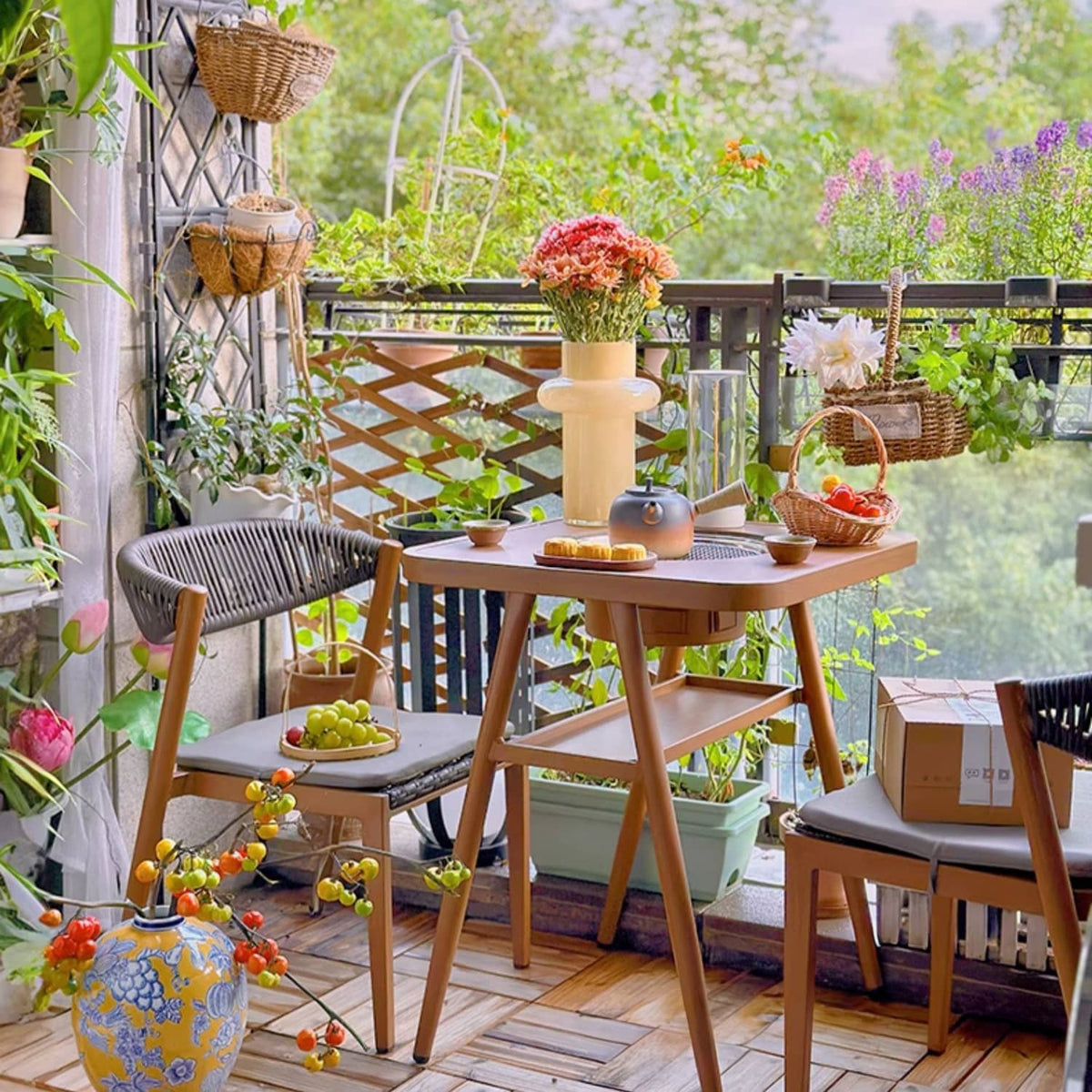 ガーデンテーブル 3点セット ガーデンチェア ガーデンファニチャー 椅子 コンパクト ガーデニング ベランダ おしゃれ 室内 zy-041