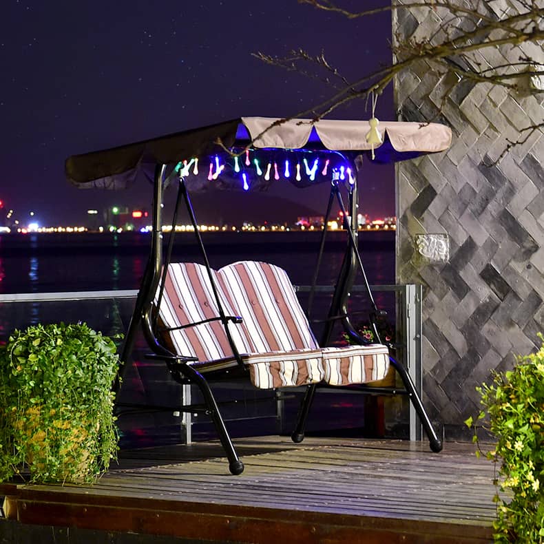 ブランコ スウィングベンチ 椅子 チェア 屋根付き シェード付き クッション付き ベンチ ガーデンファニチャー ガーデン スウィング zy-026