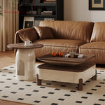 無垢材使用!おしゃれなパインセンターテーブル - モダンデザインと多層板の組み合わせ fxxrj-3164