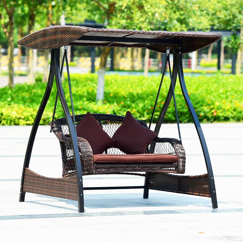 ブランコ 二人乗り チェア キッズ 遊具 ガーデンファニチャー 屋根付き スウィングベンチ キッズ 椅子 子供 ガーデン おしゃれ zy-154