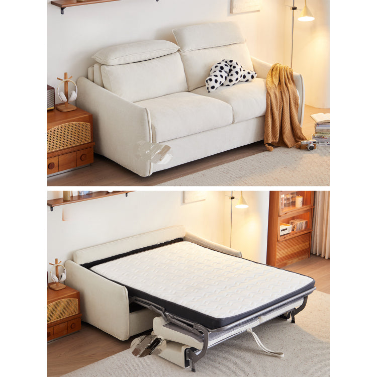 ソファベッド 布製 折りたたみ式 リクライニング対応 幅123~192cm コンパクト 2人掛け ベッド兼用 ファブリック 北欧 シンプル おしゃれ G3-7256