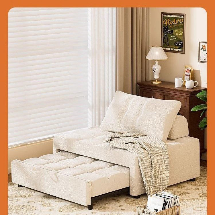 パフ風 折りたたみソファベッド 1人掛け リビング用 のびる伸縮タイプ くつろぎ系 コンパクトソファ fms-1844