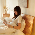 アッシュ材とラタン使用の高級ナイトテーブル | 収納力抜群でおしゃれなデザイン hjhms-1054