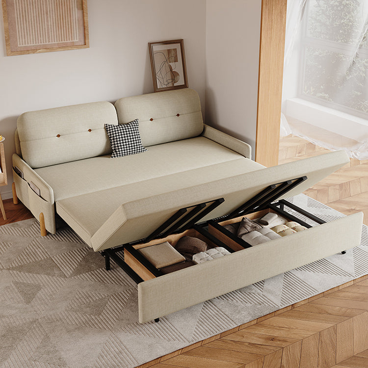 シリコンフィル使用!快適な座り心地の多層板製ソファー - 綿麻カバーのオシャレなデザイン fsx-5128