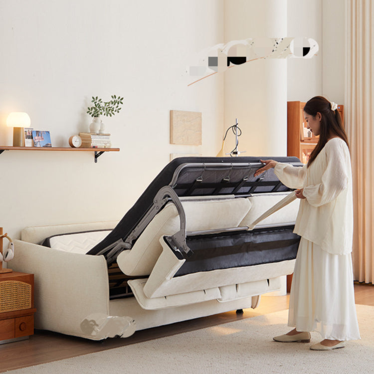 ソファベッド 布製 折りたたみ式 リクライニング対応 幅123~192cm コンパクト 2人掛け ベッド兼用 ファブリック 北欧 シンプル おしゃれ G3-7256