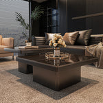 スタイリッシュなセラミックガラス製センターテーブル - モダンなリビングに最適なインテリア家具 fel-3067