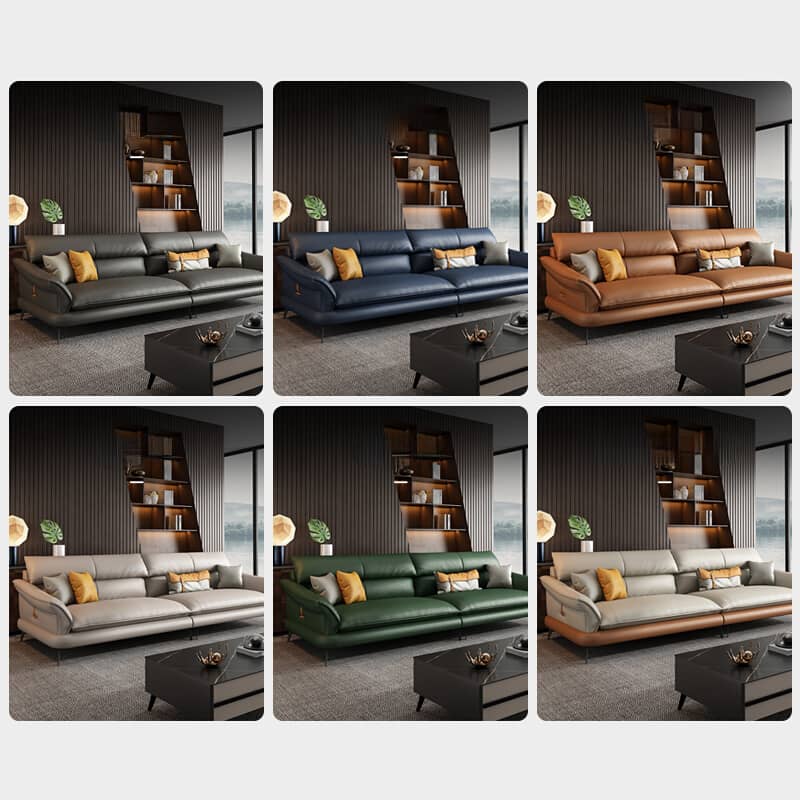 「北欧風デザイン パイン材と合成皮革の快適ソファー」 hzh-1371