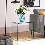 スタイリッシュな強化ガラス製ティーテーブル - モダンなリビングに最適なインテリアアイテム! bd-4565