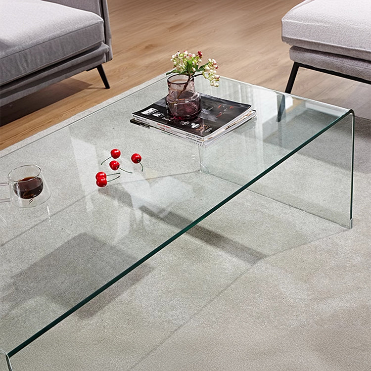 スタイリッシュ強化ガラス製ティーテーブル - モダンなデザインでおしゃれな空間を演出! bd-4561