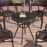 ガーデンテーブル ガーデニング バルコニー 外用テーブル ベランダ おしゃれ スタッキング コンパクト アウトドア 丸型 テラス zy-268