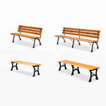 ガーデンベンチ ベンチ 木目調 アルミ ガーデンチェア アルミ製フレーム 長椅子 おしゃれ チェア ガーデン アウトドア zy-143