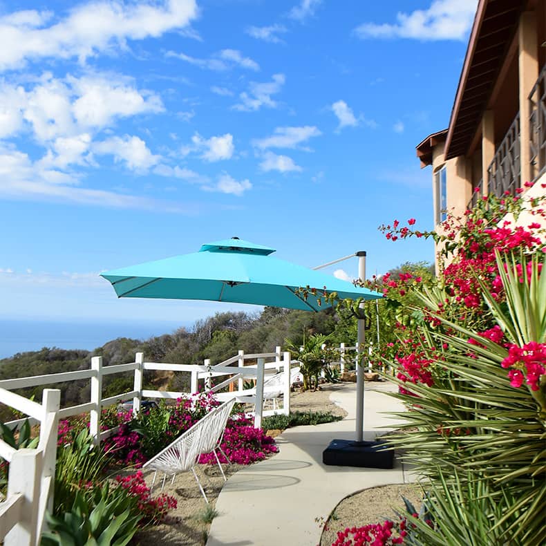 パラソル ガーデンパラソル ベランダ バルコニー ガーデン ベースセット 日よけ 遮光 日傘 おしゃれ ガーデニング zy-56-2