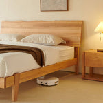 アッシュ材とラタン使用の高級ナイトテーブル | 収納力抜群でおしゃれなデザイン hjhms-1054