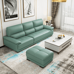 高級本革ラテックスパインソファー | 快適でスタイリッシュな合成皮革リビングソファ hxl-1267