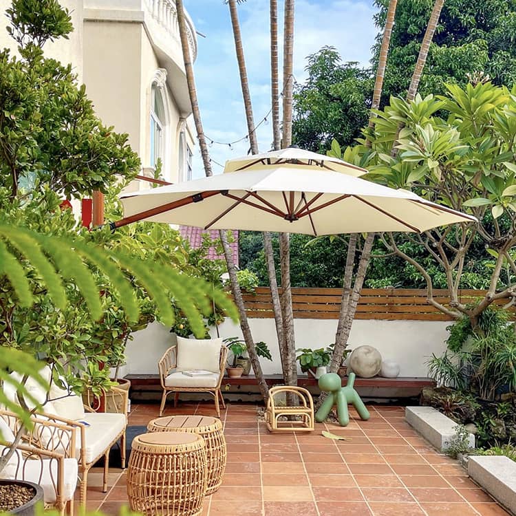 パラソル ガーデンパラソル 2層式 ベースセット スタンドタイプ 日よけ 大型 パラソル テラス アウトドア用品zy-55