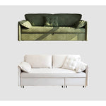 【極上の心地】パイン無垢材フレーム & シリコンフィルクッション使用 高級スエードソファー fwlp-932