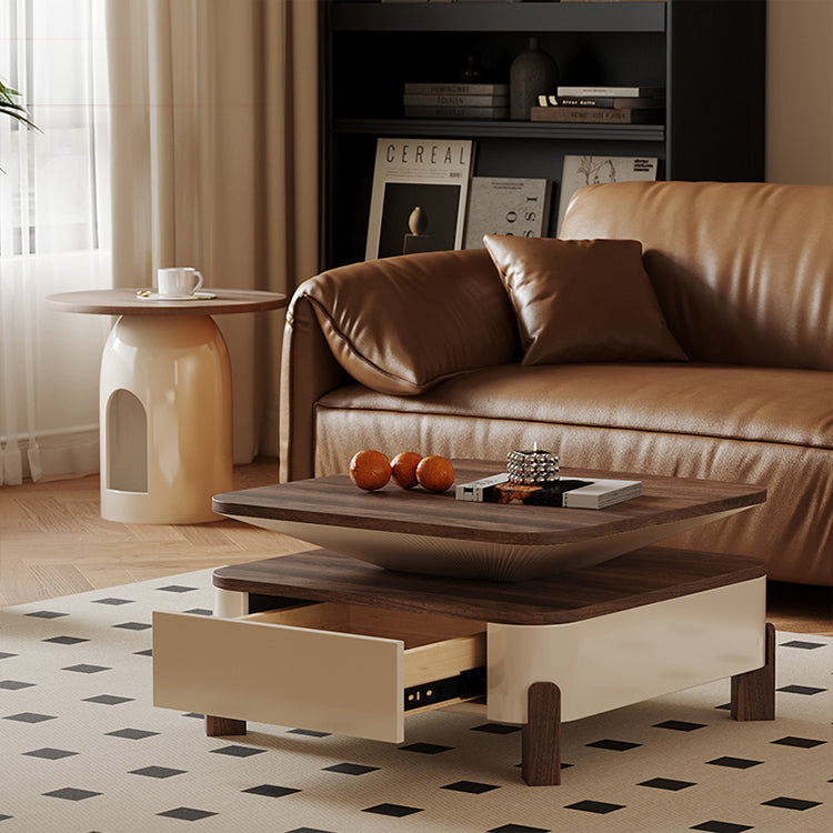 無垢材使用!おしゃれなパインセンターテーブル - モダンデザインと多層板の組み合わせ fxxrj-3164