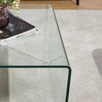 スタイリッシュな強化ガラス製ティーテーブル - モダンなリビングに最適なインテリアアイテム! bd-4565