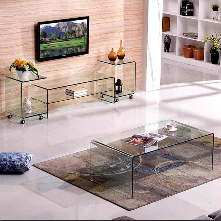 おしゃれな強化ガラス製ティーテーブル | モダンデザインのリビングルーム家具 bd-4560