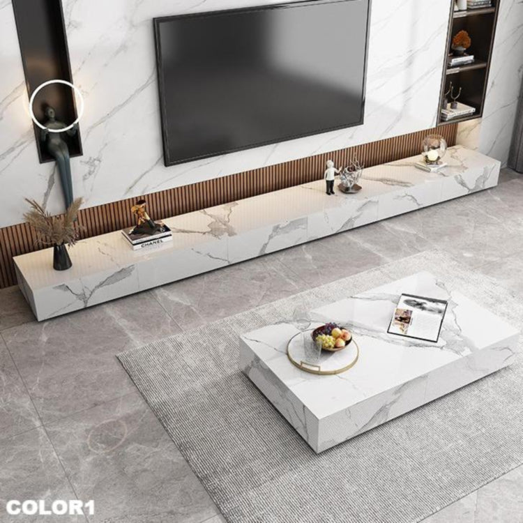 セラミックパイン製のスタイリッシュなテレビ台?コーヒーテーブルセット - モダンインテリアに最適 flsd-5184