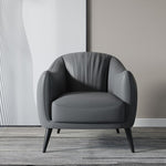 高級合皮製チェア - 無垢材フレーム使用 | モダンデザインで快適な座り心地 flsd-5193