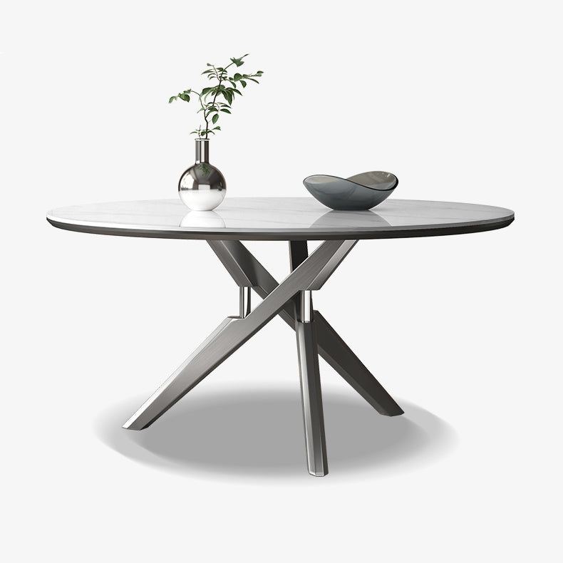 高級感グレー合成皮革ダイニングチェアメタル脚快適デザイン hagst-5369