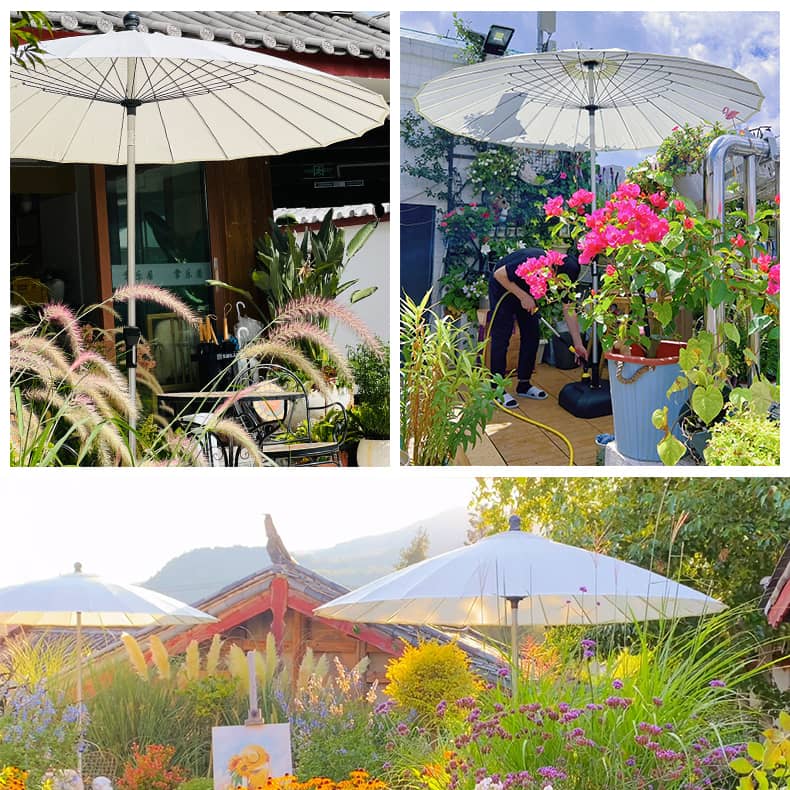 パラソル パラソルセット ガーデンパラソル おしゃれ ベース付き アルミ製 日傘 日よけ アウトドア zy-52