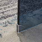 スタイリッシュな強化ガラス製ティーテーブル - モダンなリビングに最適なインテリアアイテム! bd-4565