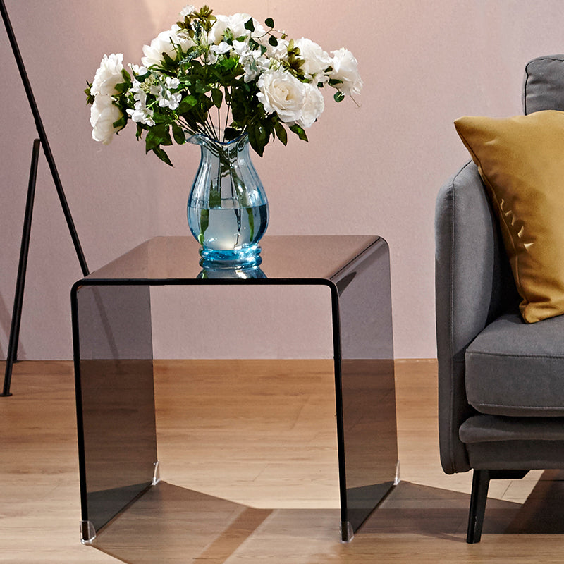 スタイリッシュな強化ガラス製ティーテーブル - モダンなリビングに最適なインテリアアイテム! bd-4565
