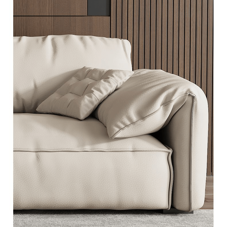 【極上の座り心地】ラグジュアリーソファー パイン材 ダウン&シリコンフィル使用 本革&合成皮革 ラテックスマット付 hxl-1262