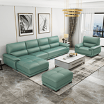 高級本革ラテックスパインソファー | 快適でスタイリッシュな合成皮革リビングソファ hxl-1267